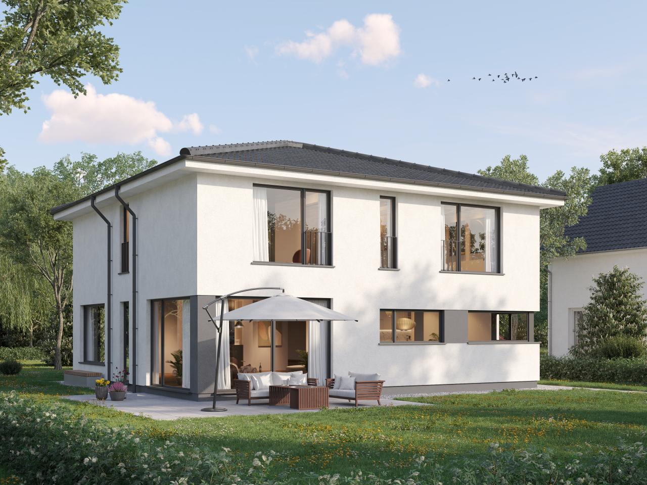 Bauvorhaben Stadtvilla, Putzfassade